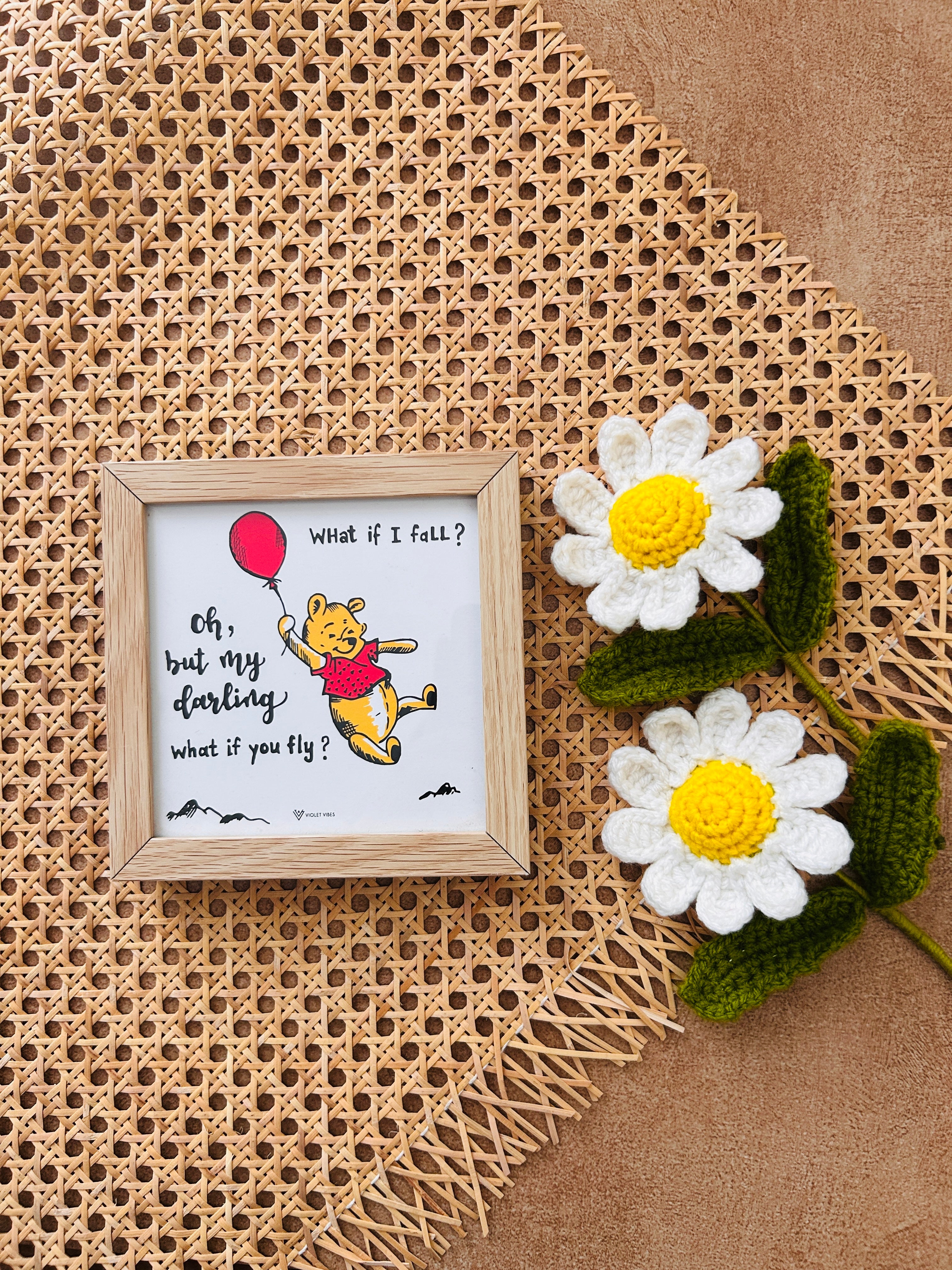 What if you fly? | 5*5 inches glass top wall frame