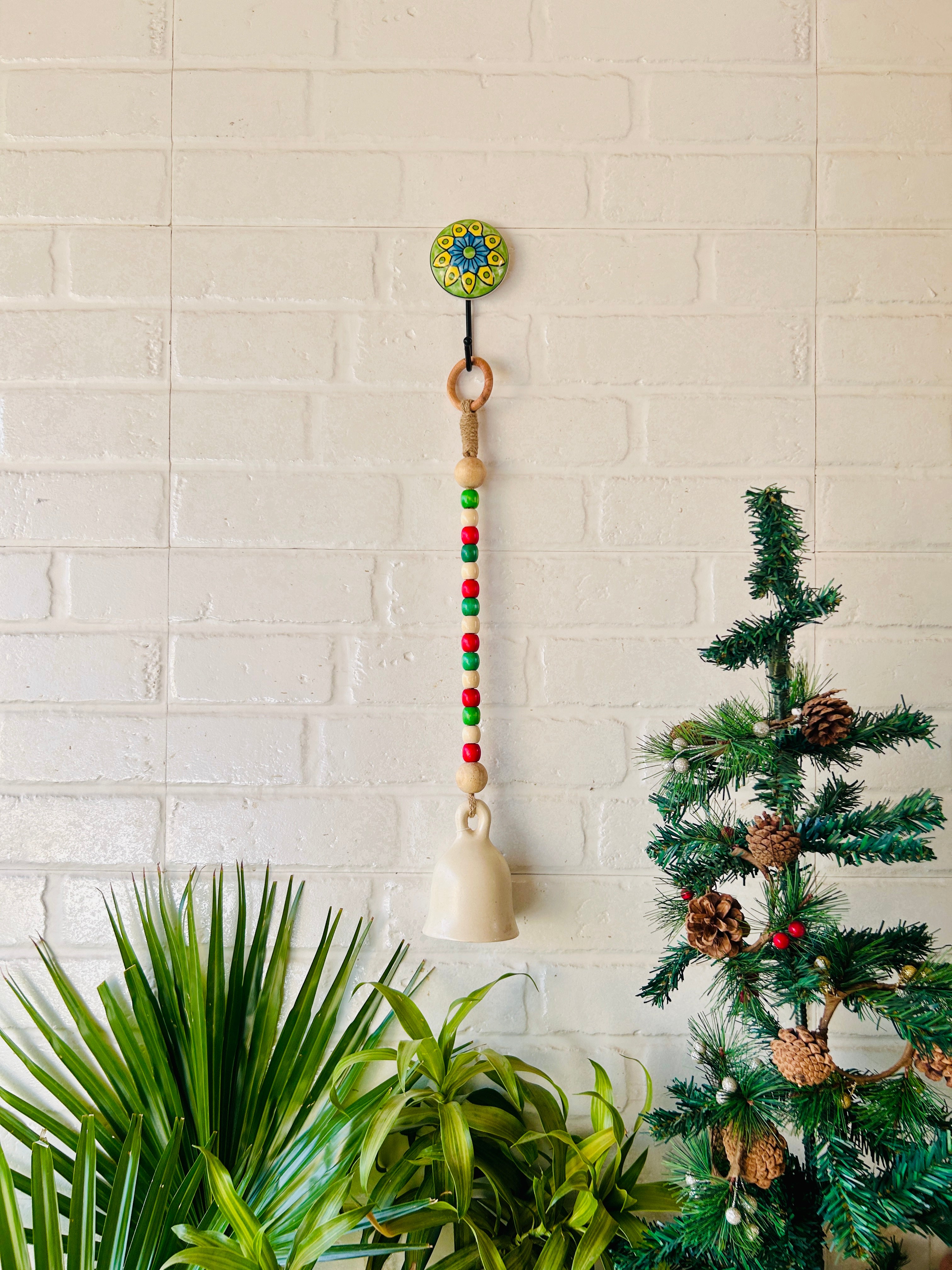 INDIAN ROSE | Ceramic Beaded Bells with Ceramic Hooks (BUY 4 GET 1 FREE)