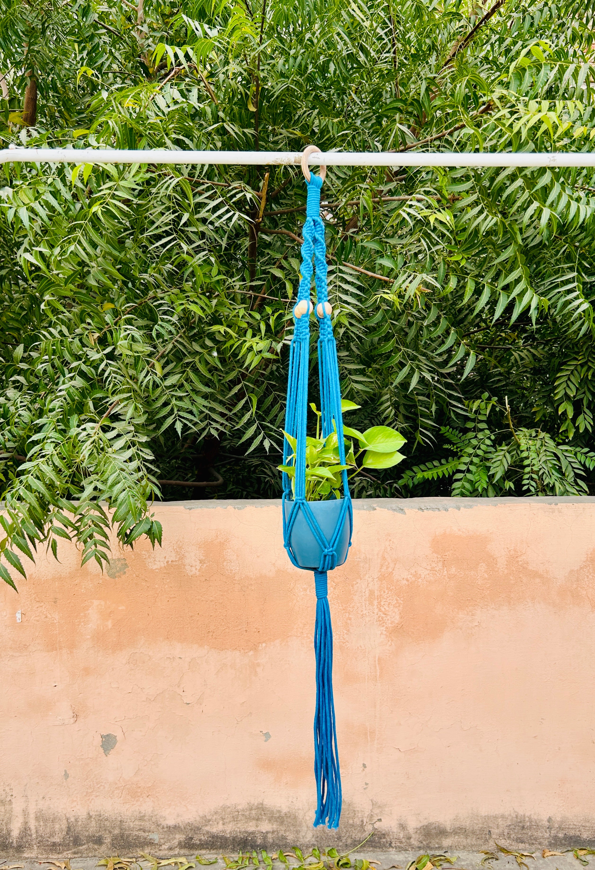 Colorful Macrame Air Planters| BLUE | (Planter not included)