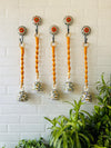 SET OF FIVE - BLOSSOM | Ceramic Macrame Bells with Ceramic Hooks (Buy 4 get 1 free)