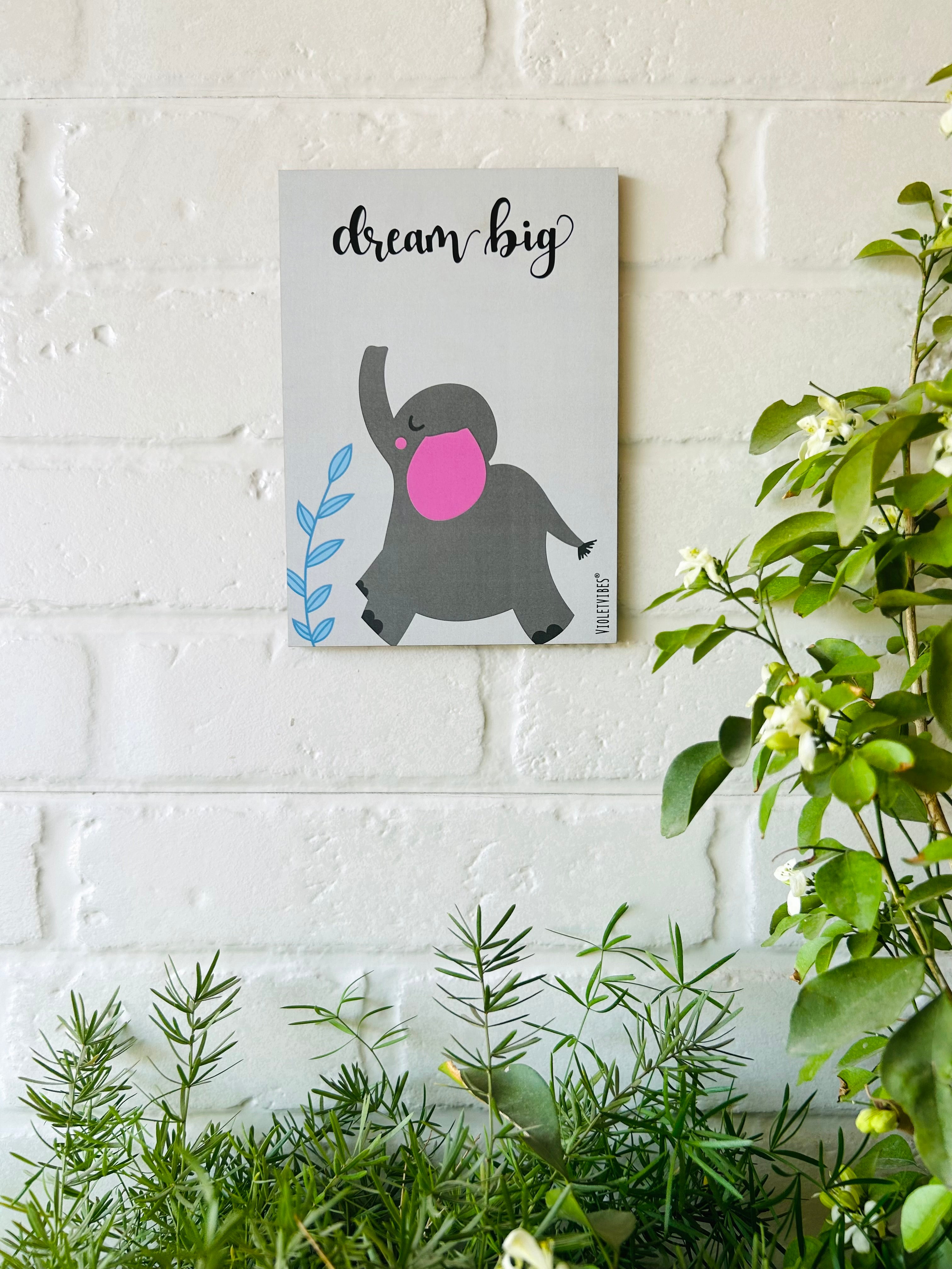 Dream Big (Elephant) | Kids Room Decor