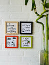 Restroom Decor Frames | Set of 4 | Option 1