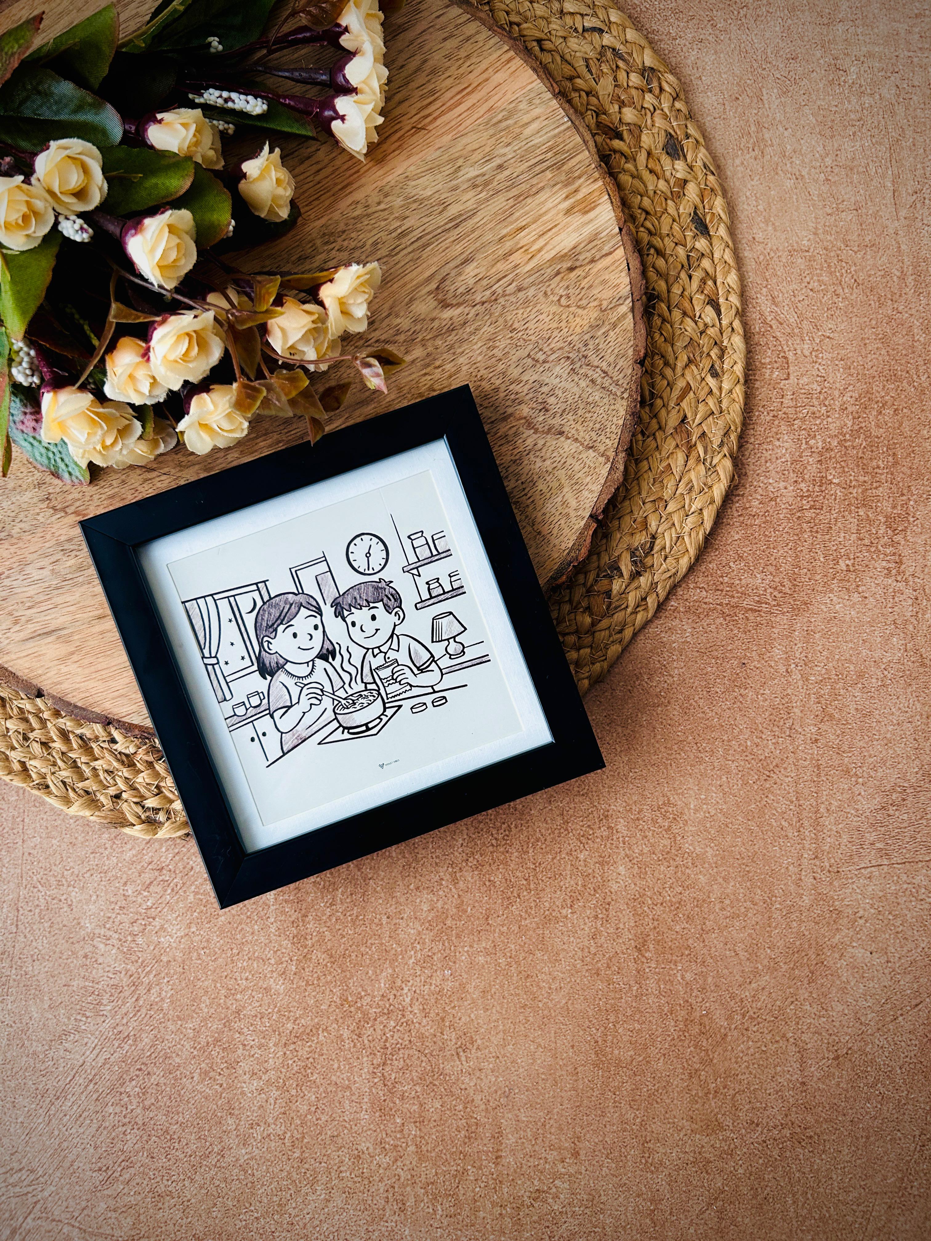 One where we made midnight Maggi | No caption Needed Wall Frame
