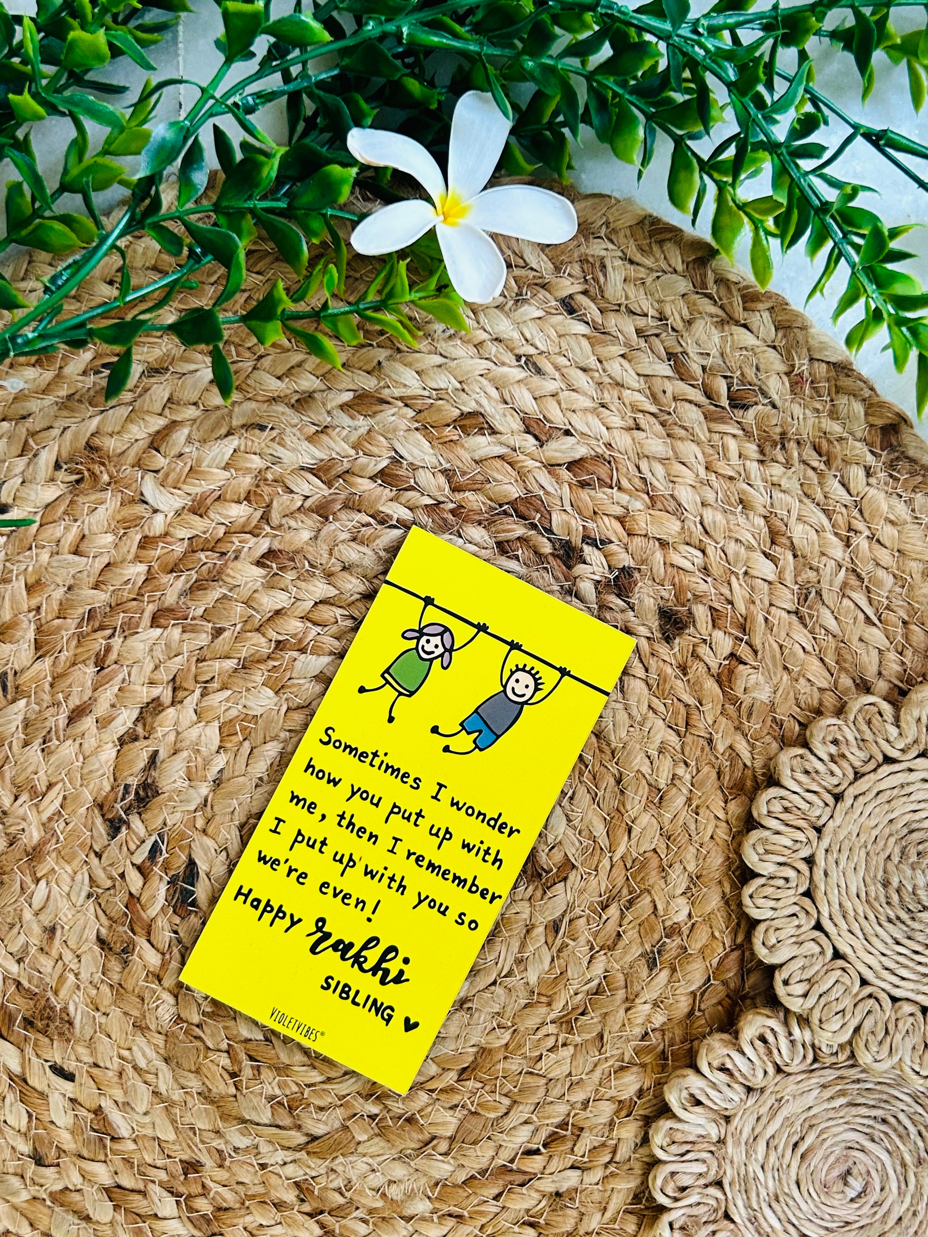 Sometimes I wonder | Rakhi Fridge Magnet + Rakhi Thread