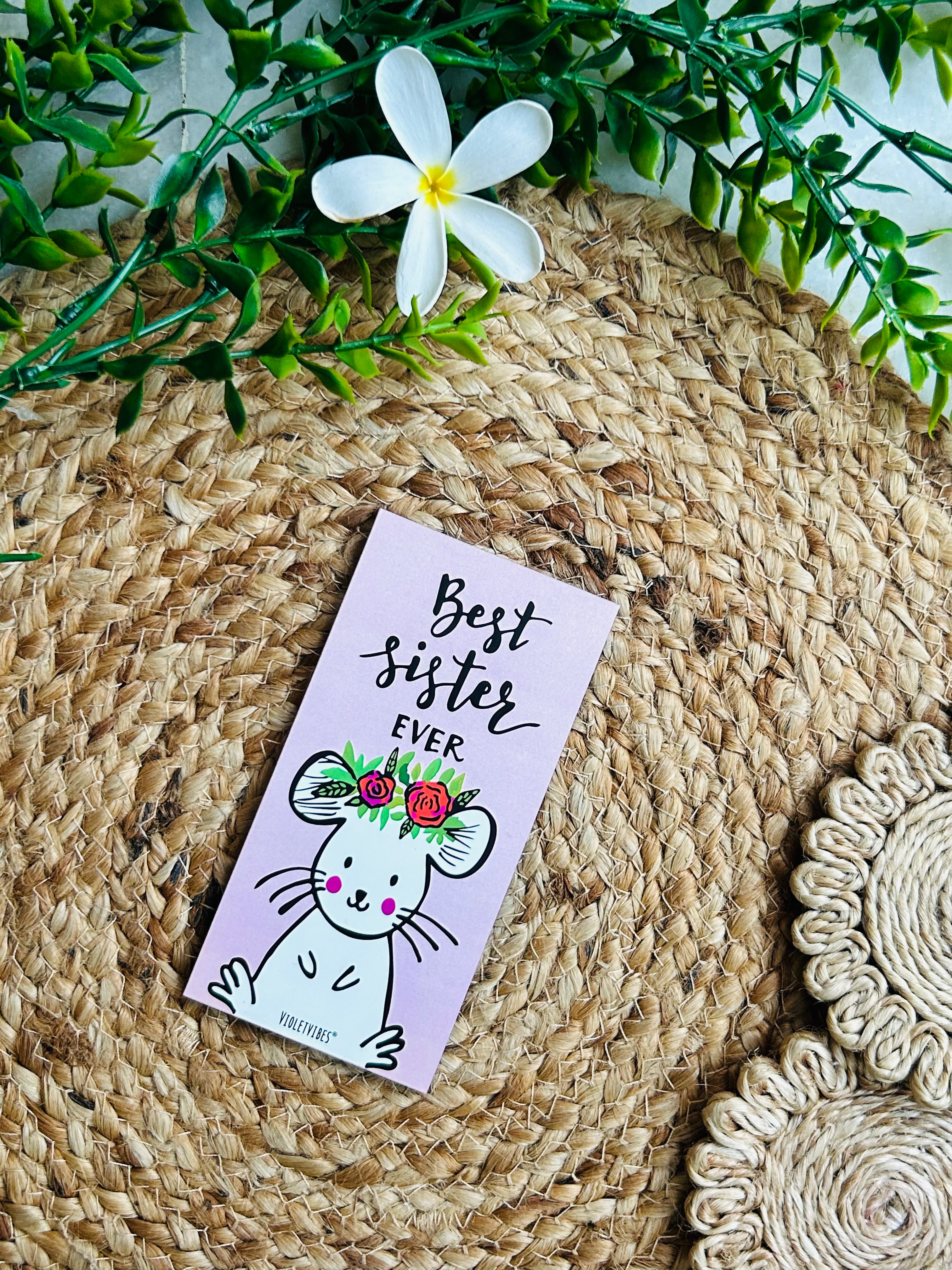 Best Sister | Rakhi Fridge Magnet + Rakhi Thread