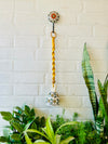 BLOSSOM | Ceramic Macrame Bell with Ceramic Hook - Yellow Flowers