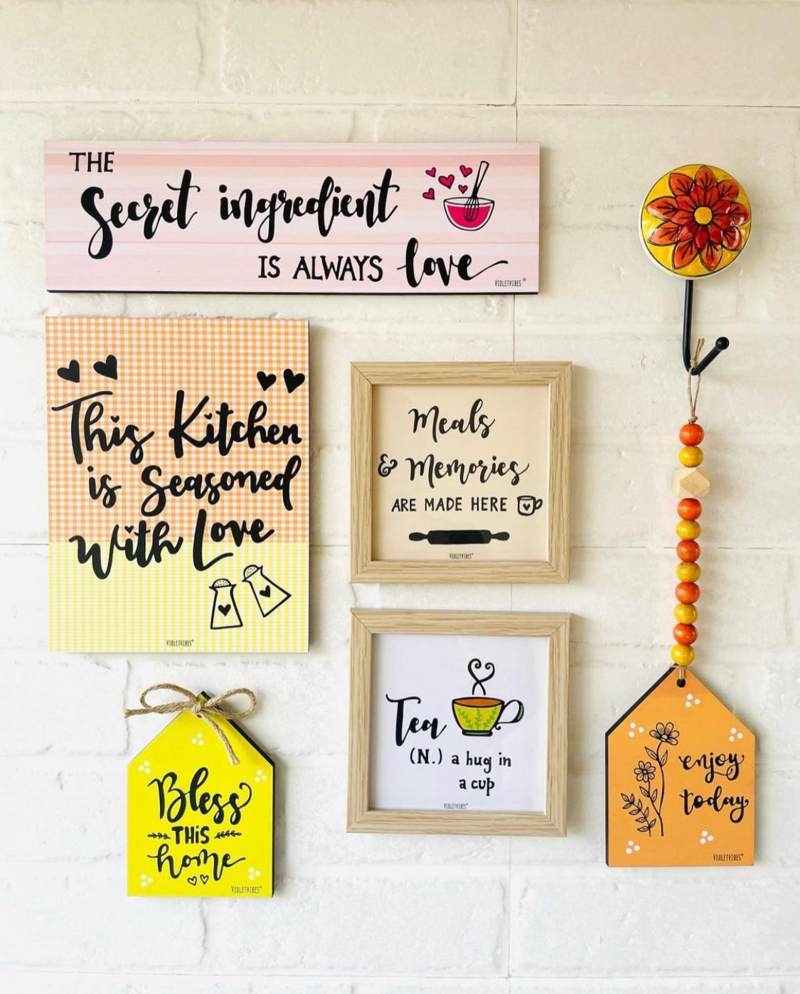 Kitchen is Seasoned with Love | Tea Edition | A hug in a cup | Kitchen Decor