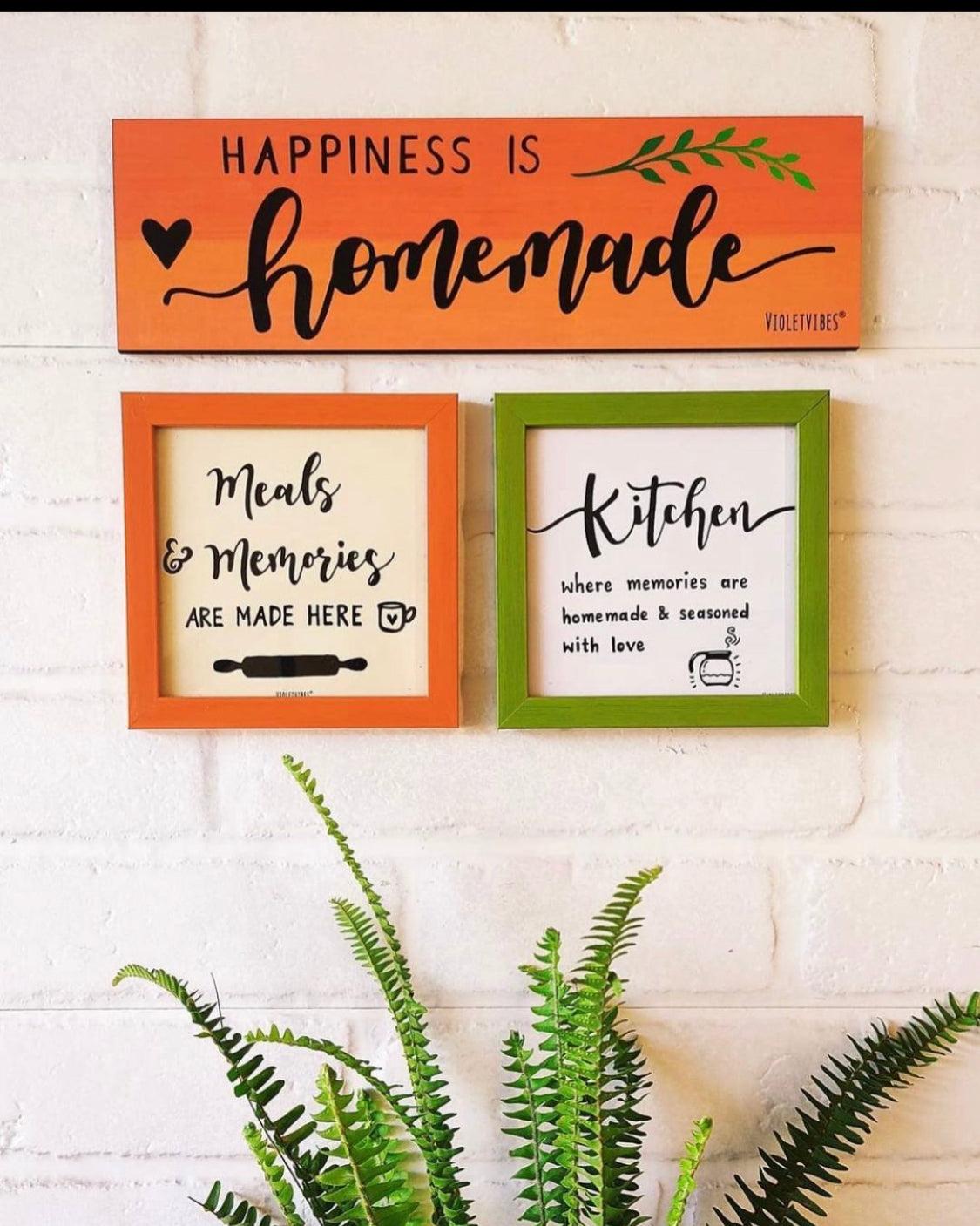 Happiness is Homemade with Wall frames | Kitchen Decor