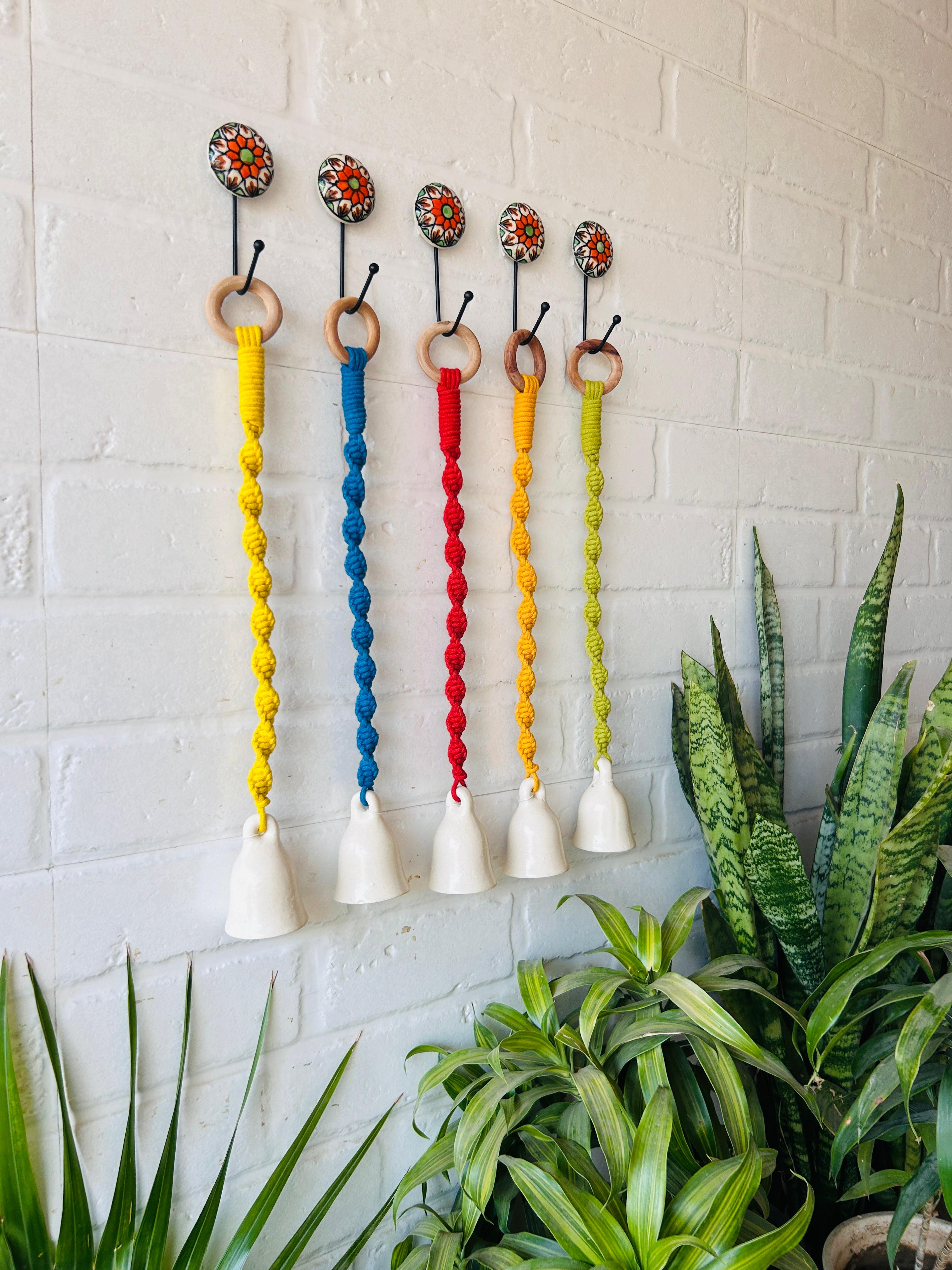 Miniature Macrame Ivory Bells – Set of 5 | Buy 4 get 1 free