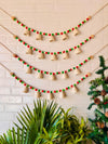 KHANAK | Ceramic bells bunting - INDIAN ROSE-  IVORY BELLS