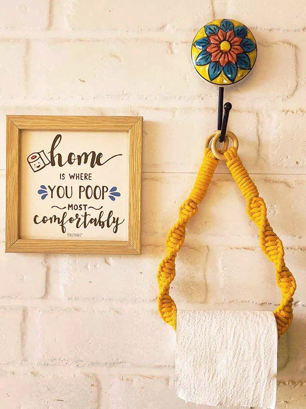 Combo with modern macrame Touch | Restroom Decor
