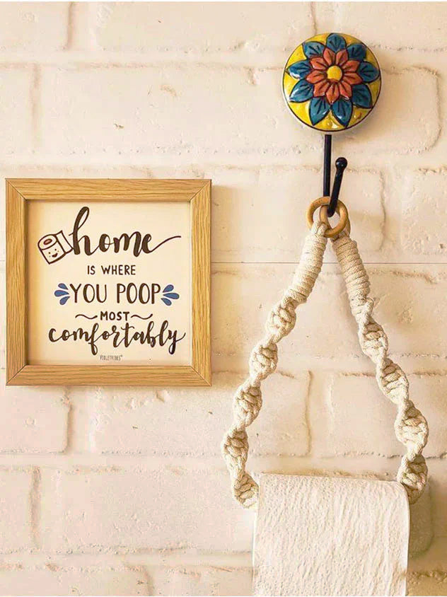 Combo with modern macrame Touch | Restroom Decor