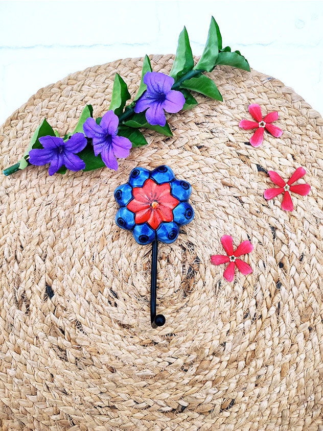 Ceramic Hooks | Blue Flower