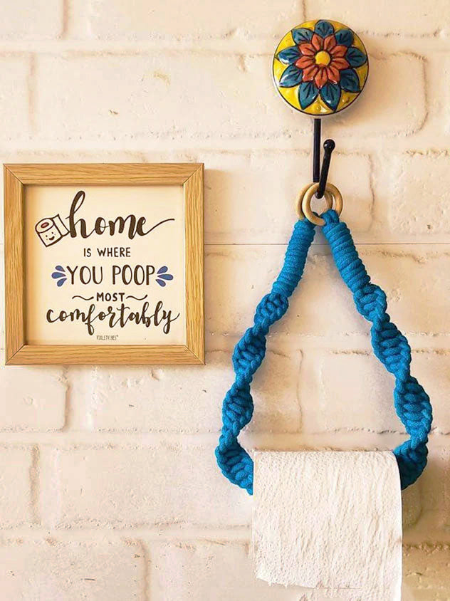 Combo with modern macrame Touch | Restroom Decor
