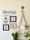 Washroom combo with stick tissue hanger | Restroom Decor