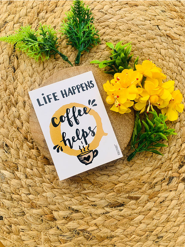 Life happens Coffee Helps | 3.5x2.5 inches magnet
