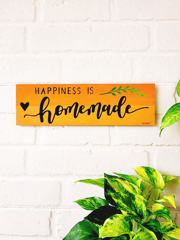 Happiness is homemade | 13 x 4 inches rectangular plank