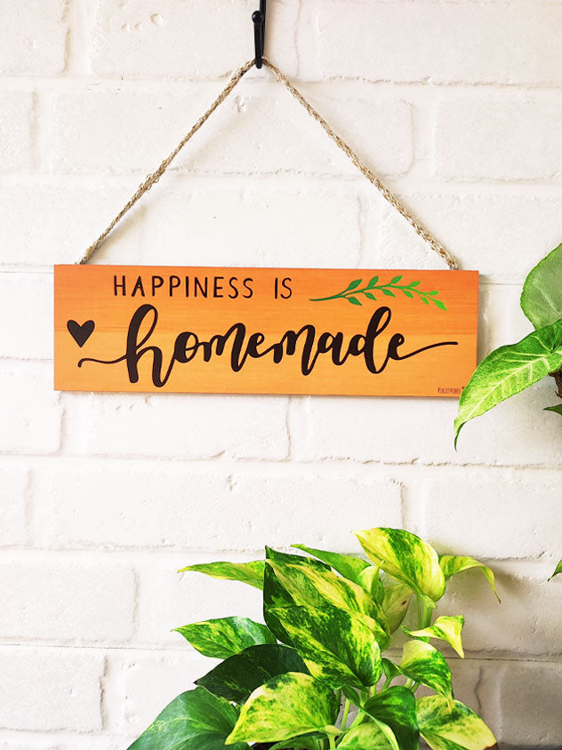 Happiness is homemade | 13 x 4 inches rectangular plank
