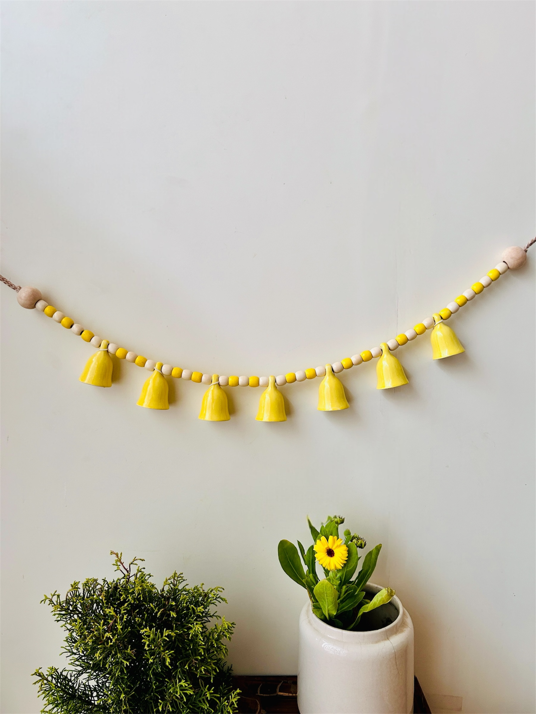 KHANAK | Ceramic bells bunting  - SUNSHINE ON A STRING