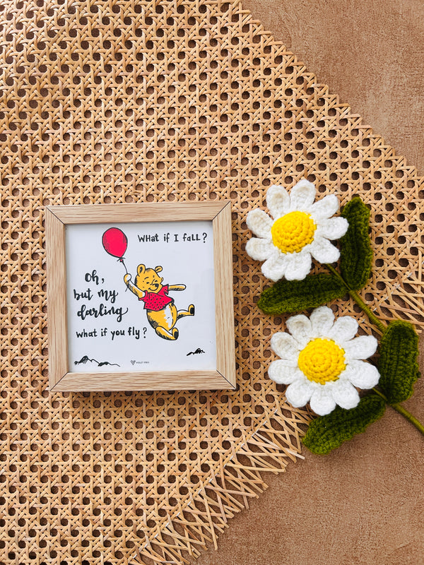 What if you fly?  | 5*5 inches glass top wall frame