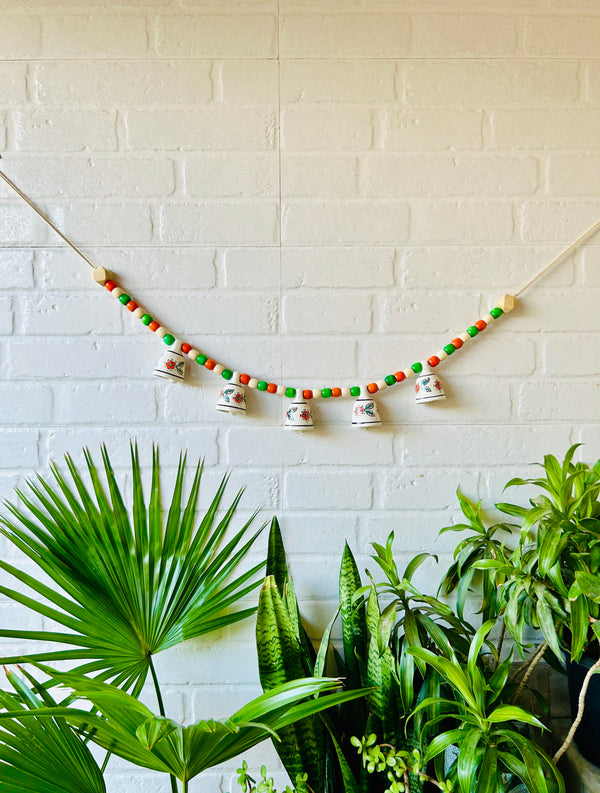 KHANAK | Ceramic bells bunting  - MARIGOLD
