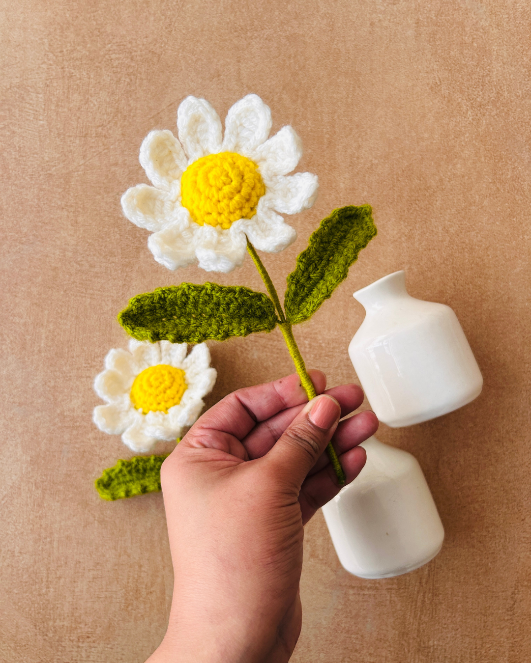 Mac-crochet Collection | Bless This Home wall set up | with macrame hangers and crochet flowers