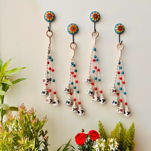 GULMOHAR | Symphony Chimes | Bunch of 4 (mini) bells with Ceramic Hook