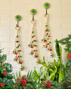 CHRISTMAS EDITION | Floral Symphony Chimes | Bunch of 4 (Small ceramic floral bells with Ceramic Hook