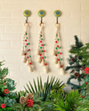 CHRISTMAS EDITION | Handmade Ivory Symphony Chimes | Bunch of 4 (Small ceramic ivory bells with Ceramic Hook |