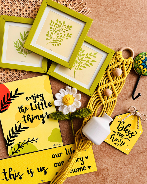 Mac-crochet Collection |This is us wall set up | with a macrame hanger and a crochet flower