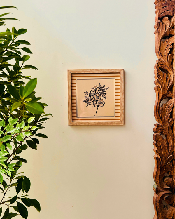 Still Stories | Flowers | Doodled Glass Wall Frame
