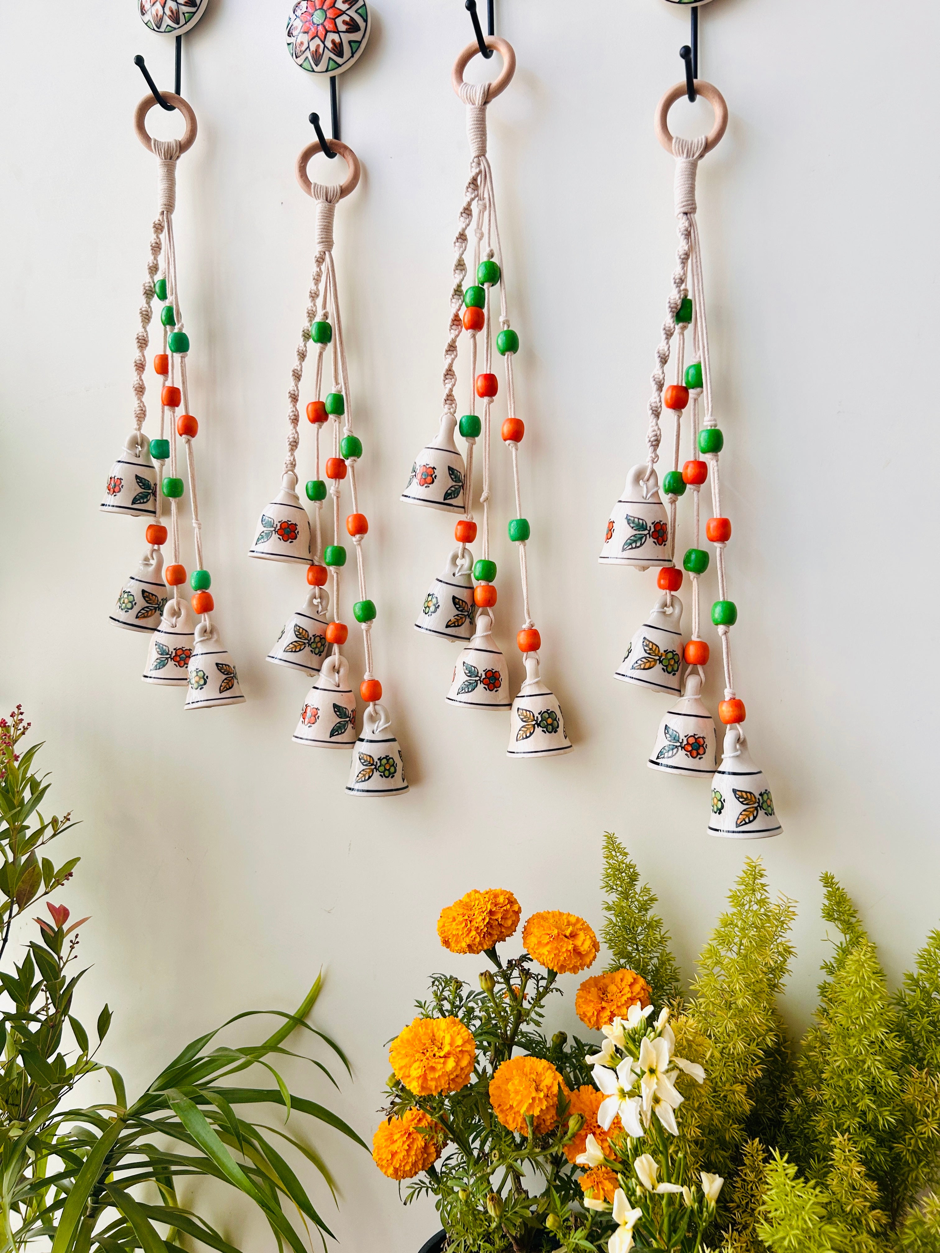 MARIGOLD | Set of 4 Symphony Chimes with 4 Ceramic Hooks