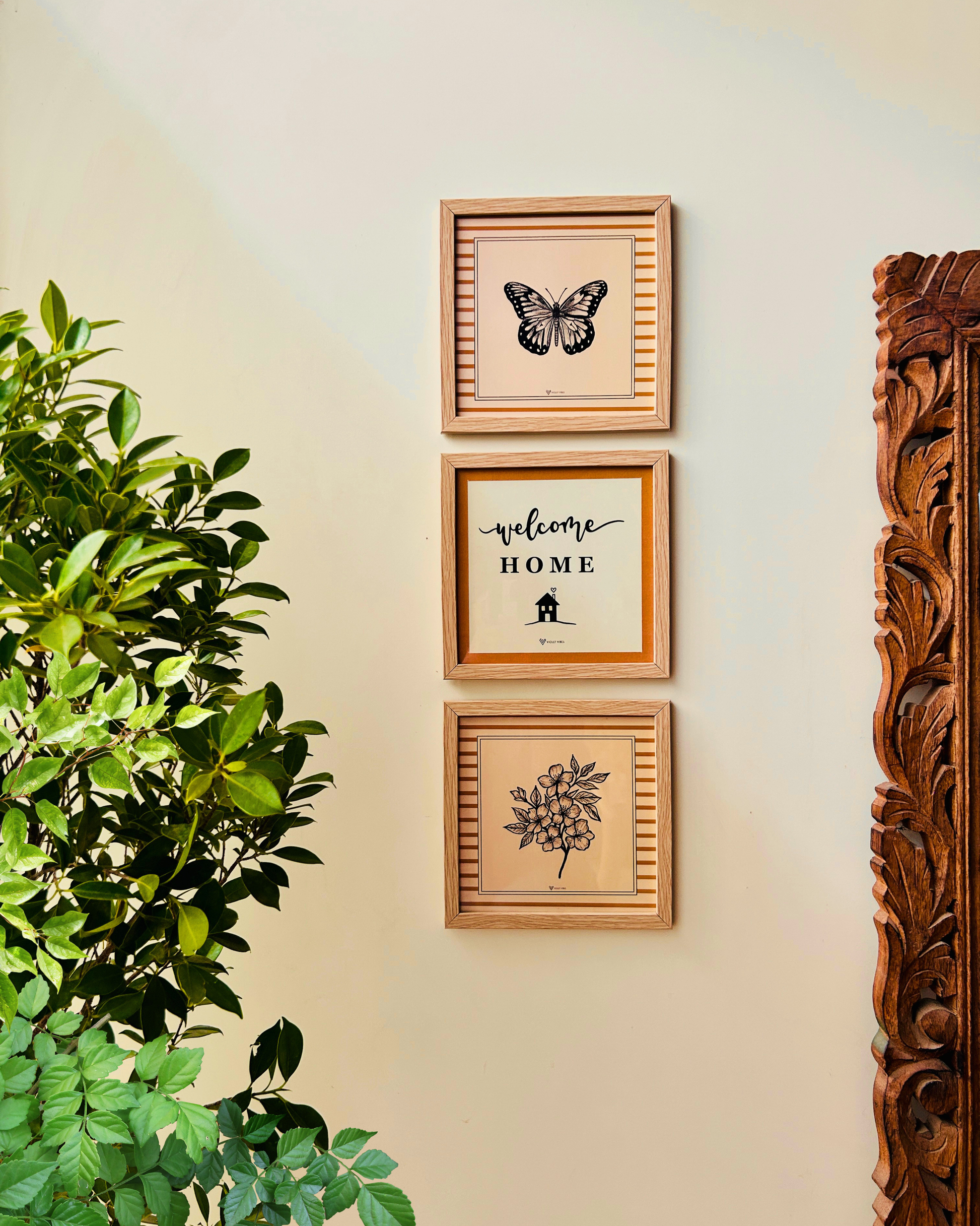 Still Stories | Welcome Home | A set of 3 Wall Frames