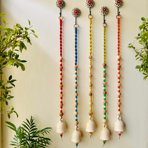 Color Cascade Backdrop Bells with Ceramic Hooks