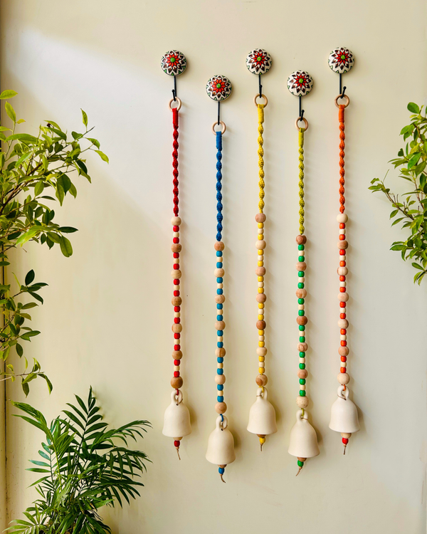 Color Cascade Backdrop Bells with Ceramic Hooks