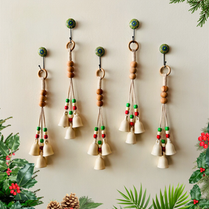 Ivory Chimes | INDIAN ROSE EDITION | Classic white bells with ceramic hooks