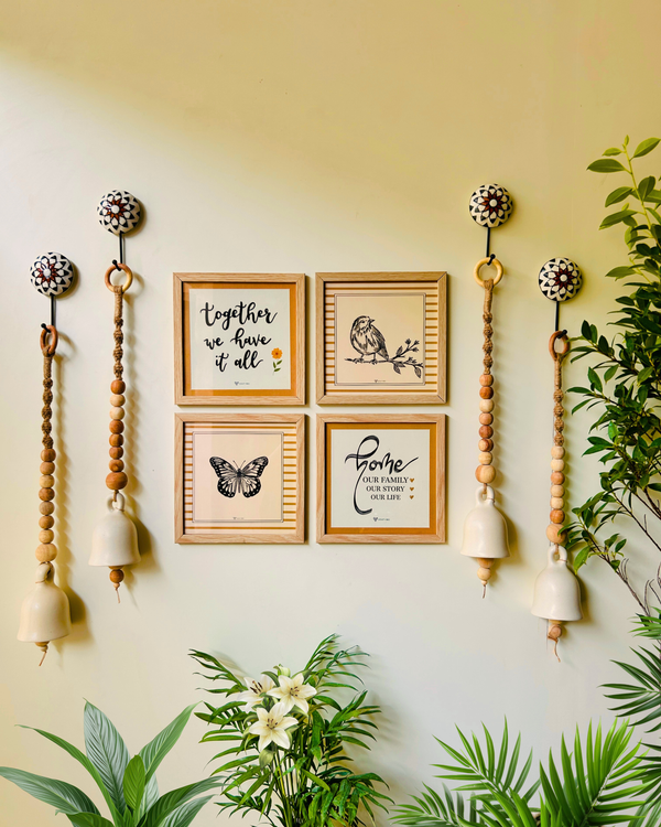 Still Stories Wall Set with Boho Ivory Bells