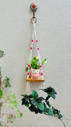 Knot and Bead | Macrame Shelf with planter and hook