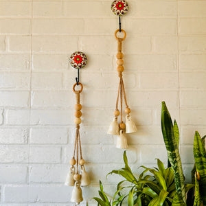 Ivory Chimes | Classic white bells with ceramic hook