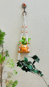 Knot and Bead | Macrame Shelf with planter and hook