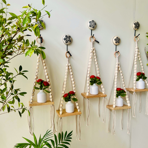 IVORY ROSE BLOOM WALL SHELVES