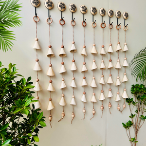 Boho Ivory Ceramic Drops with Ceramic Hooks