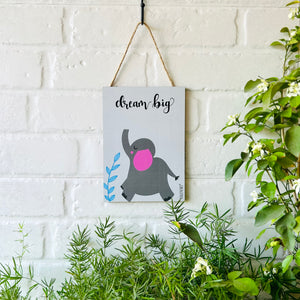 Dream Big (Elephant) | Kids Room Decor