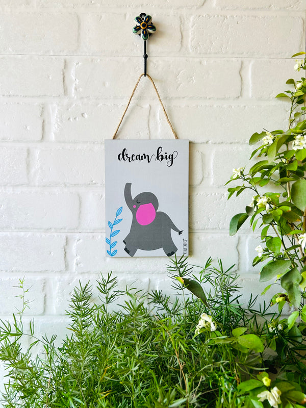 Dream Big (Elephant) | Kids Room Decor