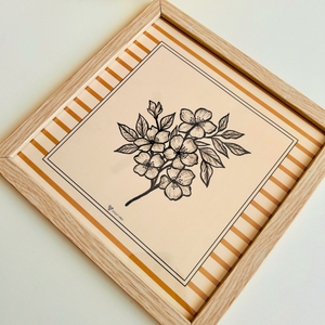 Still Stories | Flowers | Doodled Glass Wall Frame