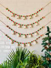 KHANAK | Ceramic bells bunting - RED WHITE AND GREEN Edition -  IVORY BELLS