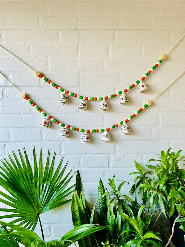 KHANAK | Ceramic bells bunting  - MARIGOLD