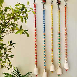 Color Cascade Backdrop Bells with Ceramic Hooks