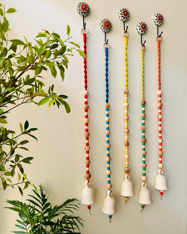 Color Cascade Backdrop Bells with Ceramic Hooks