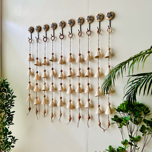 Boho Ivory Ceramic Drops with Ceramic Hooks